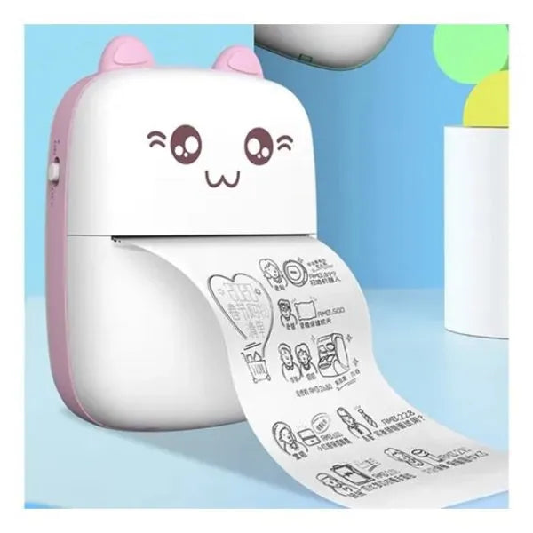 Mini Thermal Printer – Pocket-Sized, USB Rechargeable, Portable Printer (Random Color)