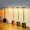 Minimalist Modern Metal Touch Table Lamp – USB Rechargeable, Dimmable & Color Adjustable LED Night Light