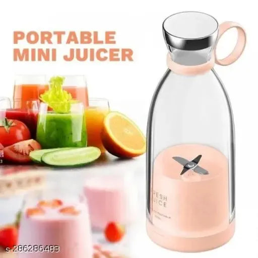 USB Rechargeable Juicer Blender 6-Blade Portable Personal Blender 380ml Food Grade Bottle, Mini Electric Mixer for Fruits & Smoothies, Double-Click Start by Bee To Door