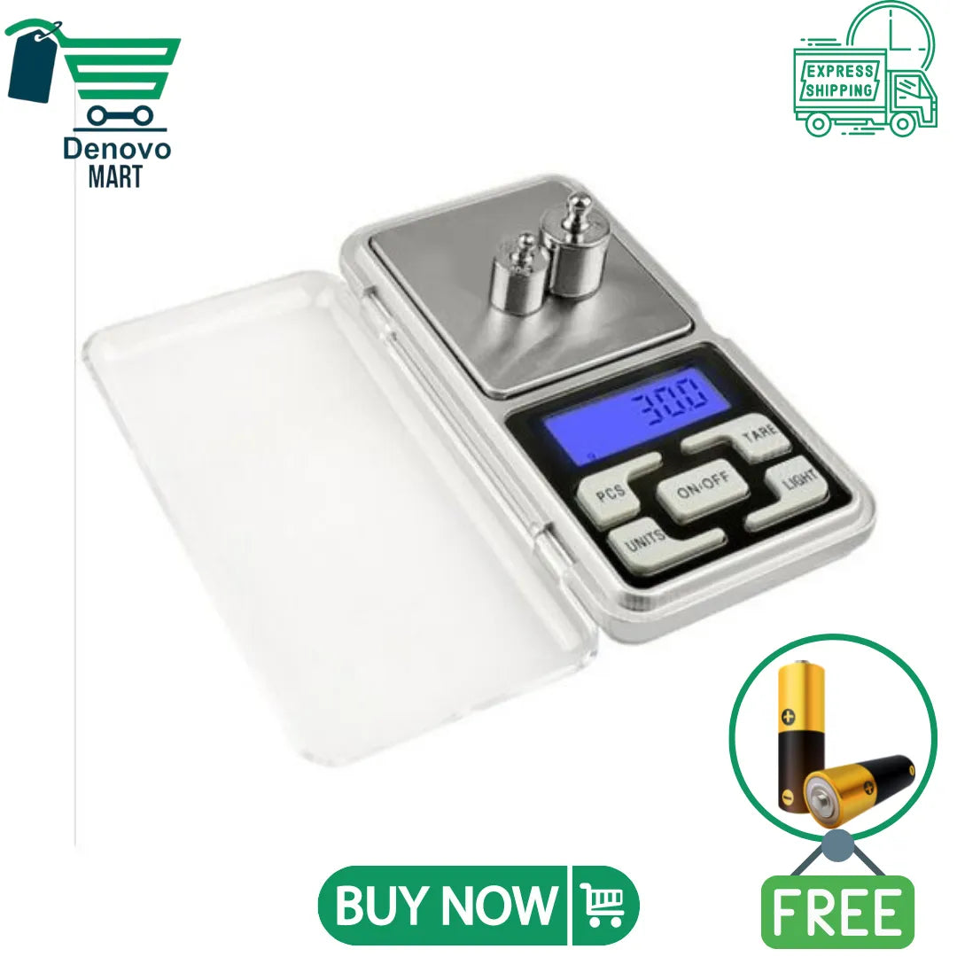 Digital Pocket Weight Scale 500 Gram x 0.01 Gram Scale use for Gold, Jewelry, and kitchen purposes