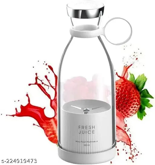 USB Rechargeable Juicer Blender 6-Blade Portable Personal Blender 380ml Food Grade Bottle, Mini Electric Mixer for Fruits & Smoothies, Double-Click Start by Bee To Door