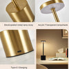 Minimalist Modern Metal Touch Table Lamp – USB Rechargeable, Dimmable & Color Adjustable LED Night Light
