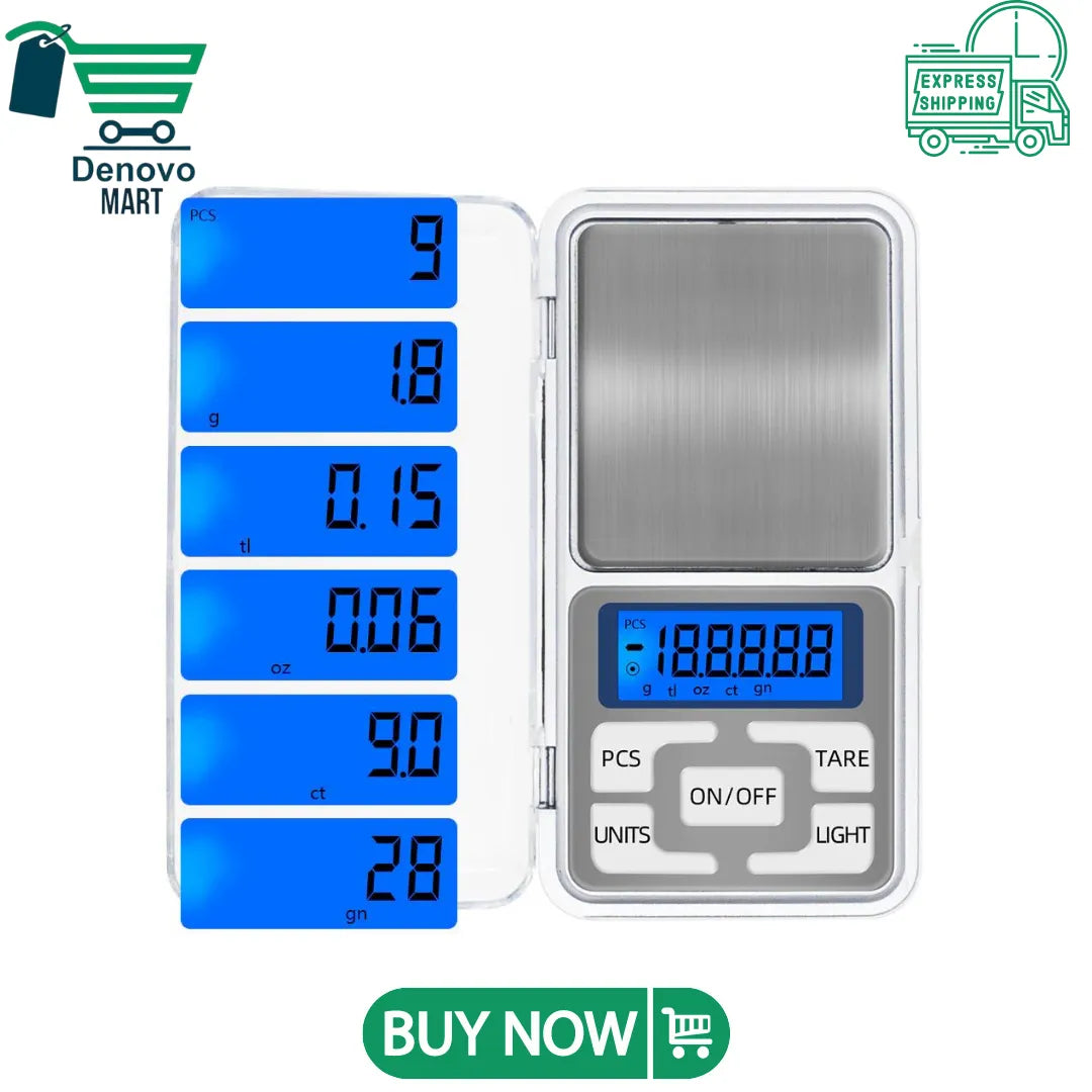 Digital Pocket Weight Scale 500 Gram x 0.01 Gram Scale use for Gold, Jewelry, and kitchen purposes