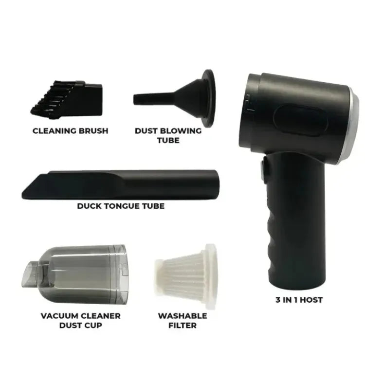 Powerful Rechargeable 3 In 1 Dual Mode Cordless Handheld Wireless Handy Portable light weight Vacuum Cleaner with LED Light, Dust Collection Lighting Mini Wet Dry Vacuum for Car Sofas Carpet Interior &Home Office Cleaning Tool Strong suction