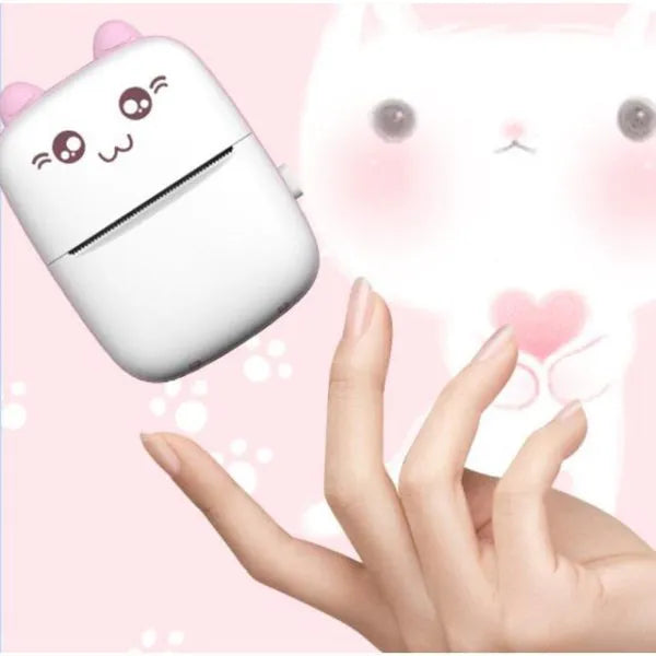 Mini Thermal Printer – Pocket-Sized, USB Rechargeable, Portable Printer (Random Color)