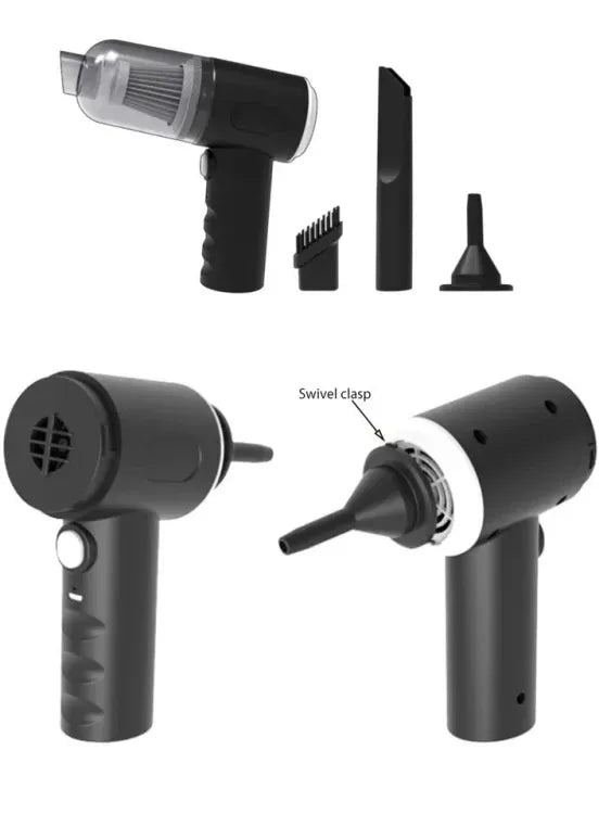Powerful Rechargeable 3 In 1 Dual Mode Cordless Handheld Wireless Handy Portable light weight Vacuum Cleaner with LED Light, Dust Collection Lighting Mini Wet Dry Vacuum for Car Sofas Carpet Interior &Home Office Cleaning Tool Strong suction