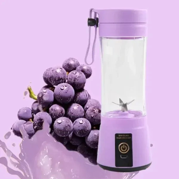 USB Rechargeable Juicer Blender 6-Blade Portable Personal Blender 380ml Food Grade Bottle, Mini Electric Mixer for Fruits & Smoothies, Double-Click Start by Bee To Door